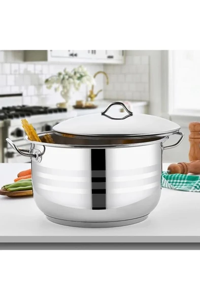 Gülsan Mega Derin Paslanmaz Çelik Tencere 30 CM