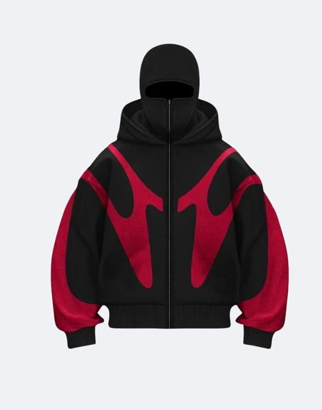 Premium Zip Designer Hoodie Mask Ceket