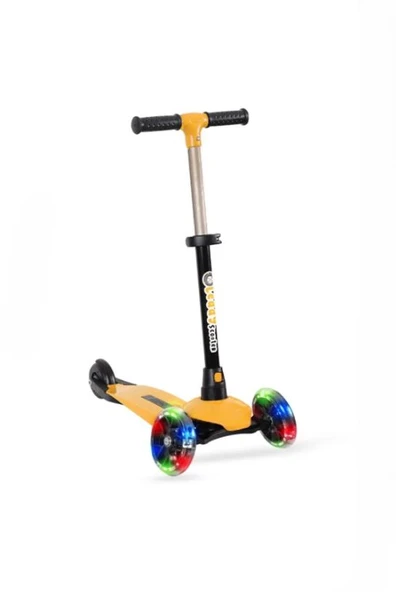 Leddy Turuncu Led Işıklı 3 Tekerlekli Scooter