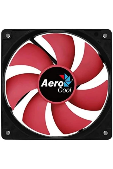 Aerocool Force 12cm PWM 4Pin Kırmızı Sessiz Fan