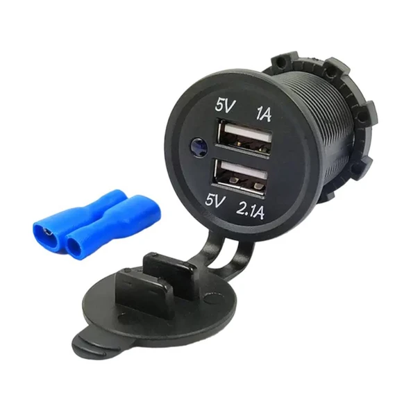 28mm Pano Ti̇pi̇ Usb 8-32v Gi̇ri̇ş 5v 1a Ve 5v 2,1a Çikiş - 2