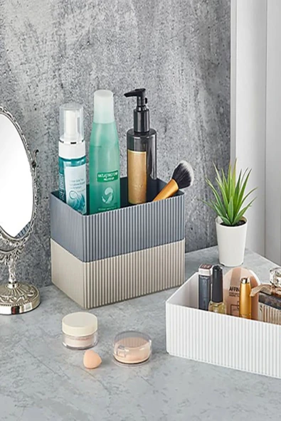 Online Kapında Lüks Mutfak Banyo Düzenleyici Plastik Geniş Kutu (3 Adet)