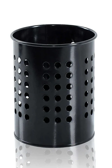 Online Kapında Siyah Lüks Metal Silindir Kaşıklık Tezgah Üstü Servis Standı Dik Kaşıklık Düzenleyici - 2