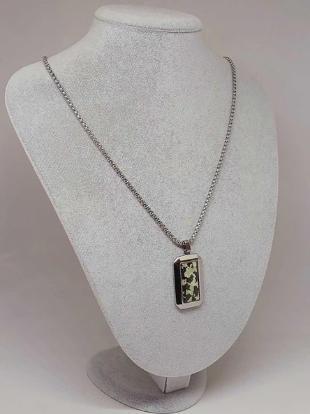 Kamuflaj Desenli Erkek Çelik Kolye (56030) - Resim 5