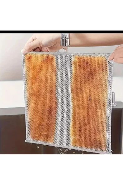 MODELHOME 3 Adet Bulaşık Teli Çift Taraflı Bulaşık Bezi Teli Mutfak Banyo Lavabo (20X20 CM) - 2