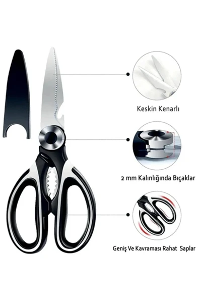 Online Kapında Çok Amaçlı Ultra Keskin Mutfak Makası - 5