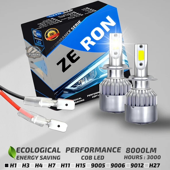 Peugeot 308 2008-2012 Uzun Far Uyumlu Şimşek Etkili Led Xenon Performance Series H1 - 2