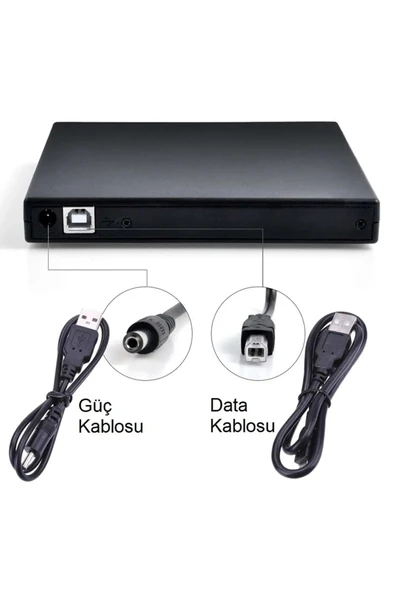 Monozone Harici Dvd Rw Usb 2.0 Cd Dvd Yazıcı Okuyucu  Harici CD-RW sürücü DVD-ROM Oynatıcı - 4