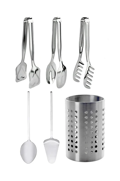 Online Kapında 6 Parça Paslanmaz Çelik Servis Sunum Seti Yemek Hazırlık Mutfak Ihtiyaçlar Çeyiz Set ürün görseli 1