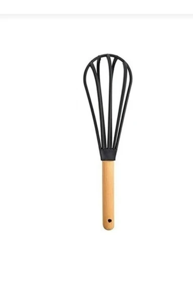 ENES Çizmez Ahşap Saplı Set Kaşık,kepçe,spatula,çırpıcı,kevgir,çizmez Isıya Dayanıklı - 5