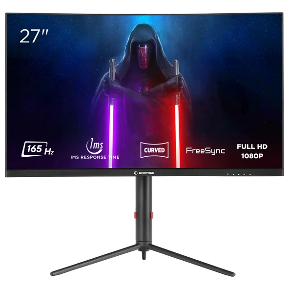 Rampage Monitör 27" Prıme Pr27R165C 1Ms 165Hz Csot Freesync Rgb Pıvot Curved Oyuncu - 3