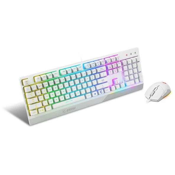 MSI VIGOR GK30 COMBO WHITE RGB USB Beyaz Kablolu Gaming Klavye Mouse Set - 5