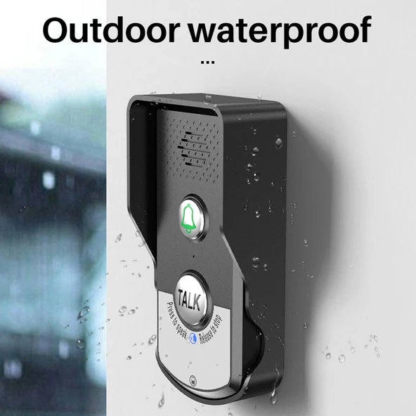 Monozone Diyafon İnterkom Audio Kablosuz Konuşmalı Diyafon Kapı Zili Uzun Mesafe İki Yönlü Zil - 3