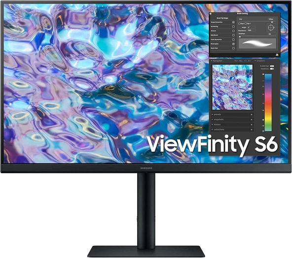 Samsung Ls27b610Eqxuf Viewfinity S6 5Ms 75Hz 2K Dp Hdmı Pivot Qhd Ips 24 Ay Garanti Teşhir