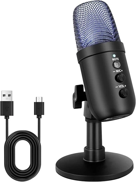 Monozone Oyuncu Yayıncı Mikrofonu RGB Profosyonel Youtuber Tiktok Twitch Canlı Yayın Podcast Discord - 2