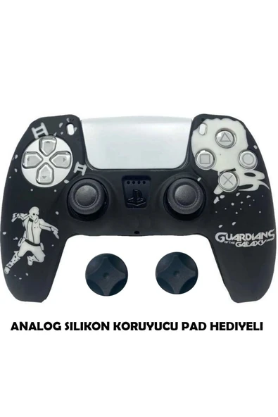 DeadSkull PS5 Dualsense Koruyucu Silikon Kılıf + Analog Silikon Koruyucu