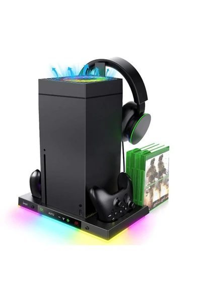 ipega İpega XBox Series X Smart 8in1 RGB Işıklı Soğutucu Fanlı Şarj standı