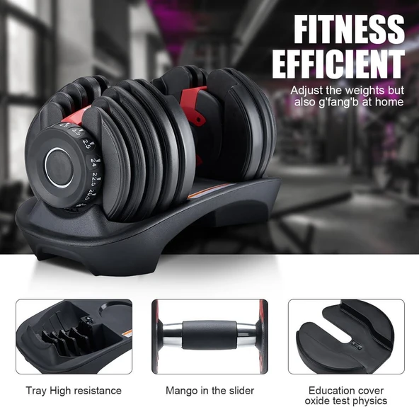 Valkyrie 24kg Ayarlanabilir Dambıl Seti (1 Adet) Profesyonel 1. Kalite Dumbbell Kolay Kullanım Ev İçin İdeal Dambıl - 8