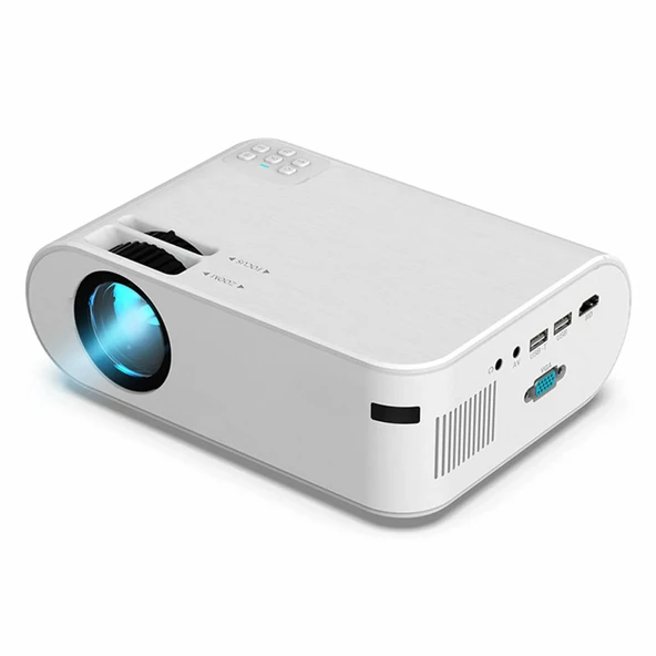 Monozone P62 Akıllı Full HD Ev Ofis Kamp Açık Hava Sineması Mini Taşınabilir Video Projektör Çok Fonksiyonlu Kablosuz Wifi & Ios & Android Cep Tel Yansıtma Projeksiyon Cihazı - 2