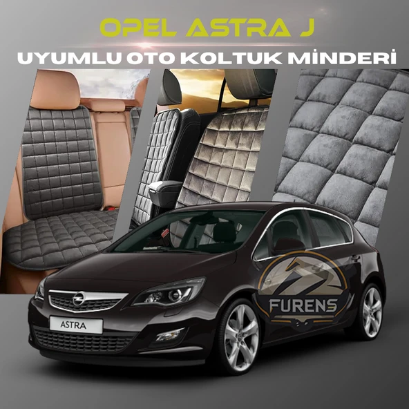 Opel Astra J Antrasit Renk Tay Tüyü Cepli & Terletmez Sırtlı Oto Koltuk Minder Seti - Koltuk Koruma Kılıfı (ÖN & ARKA TAM SET) ürün görseli