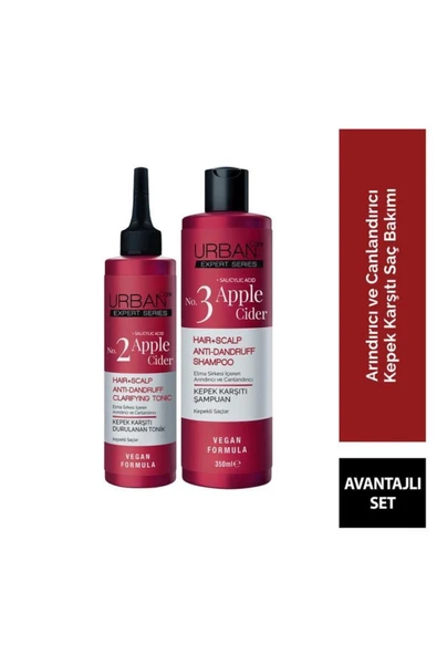 Expert Apple Cider Şampuan 350ml ve Saç Bakım Toniği 200 ml 2'li Set