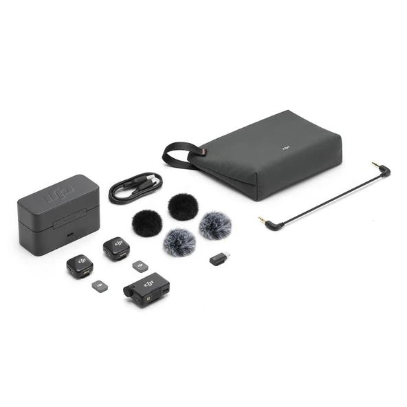 DJI MIC MINI KABLOSUZ MİKROFON (2TX-1RX-CHARGING CASE) (RESMI DIST GARANTILI)