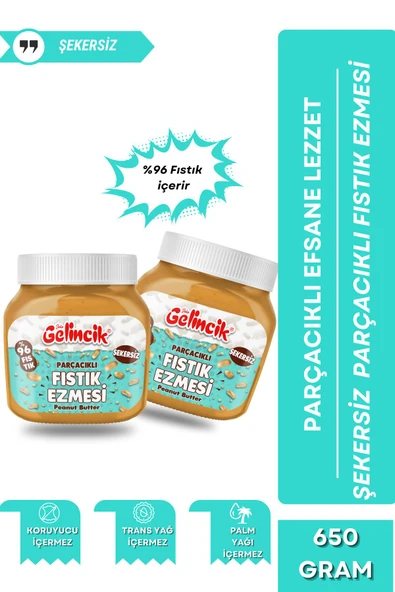 Gelincik Kahvaltılık Sürülebilir Doğal Katkısız 650gr Özel Üretim Şekersiz Fıstık Ezmesi