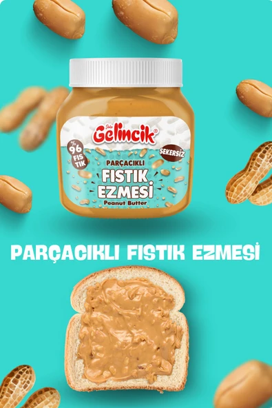 Gelincik Kahvaltılık Sürülebilir Doğal Katkısız 650gr Özel Üretim Şekersiz Fıstık Ezmesi - 2
