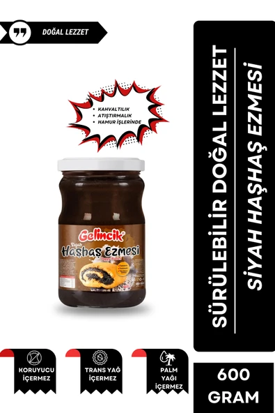 Gelincik Siyah Haşhaş Ezmesi 600 Gr Kavanoz ürün görseli