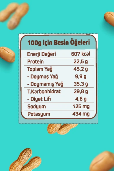 Gelincik Kahvaltılık Sürülebilir Doğal Katkısız 650gr Özel Üretim Şekersiz Parçacıklı Fıstık Ezmesi