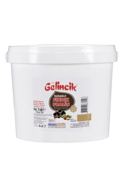 Gelincik Kahvaltılık Sürülebilir Doğal Katkısız 5kg Kova Özel Üretim Kakaolu Fındık Pralin