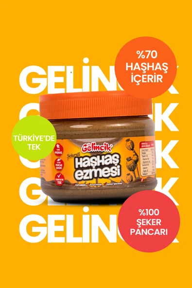 Gelincik Kahvaltılık Sürülebilir Doğal Katkısız 320gr Özel Üretim Şekerli Haşhaş Ezmesi - Resim 2