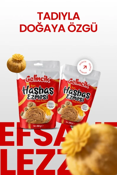Gelincik Hamur Işlerinde Kahvaltılık Doğal 250gr Özel Üretim Sarı Haşhaş Ezmesi - Resim 3