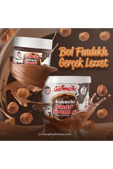 Gelincik Kahvaltılık Sürülebilir Doğal Katkısız 650gr Özel Üretim Kakaolu Fındık Kreması - Resim 4