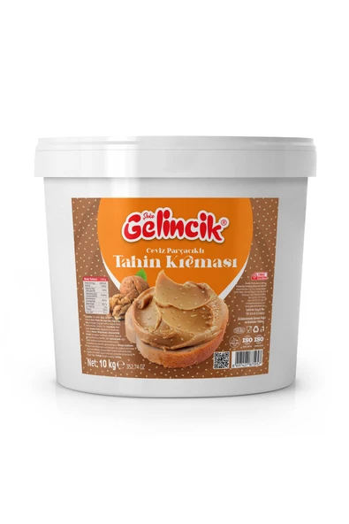 Gelincik CEVİZ PARÇACIKLI TAHİN KREMASI ÖZEL ÜRETİM 10KG SÜRÜLEBİLİR KAHVALTILIK CEVİZ PARÇACIKLI TAHİN KREMA