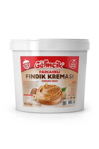 Gelincik Kahvaltılık Sürülebilir Doğal Katkısız 5kg Özel Üretim Ekstra Parçacıklı Fındık Kreması