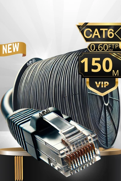 MN6 M108XF 150 Metre Internet Kablosu/FTP 0,60MM Cat6 23AWG/İKI Kat Korumalı/ethernet Kablosu 150 Metre/iç Dış Mekan Uyumlu/high Performance Cable