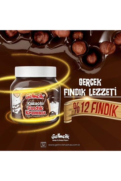 Gelincik Kahvaltılık Sürülebilir Doğal Katkısız 650gr Özel Üretim Kakaolu Fındık Kreması - Resim 3
