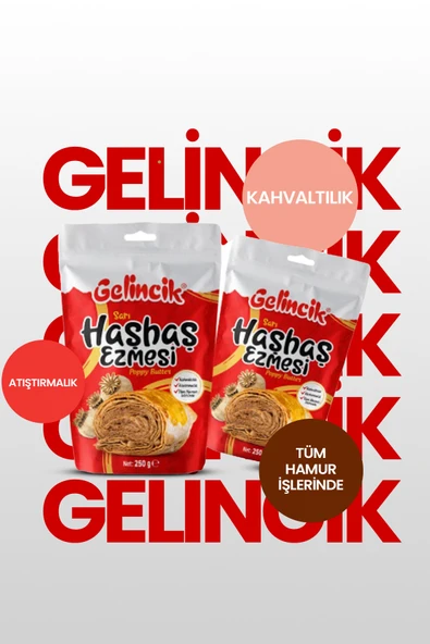 Gelincik Hamur Işlerinde Kahvaltılık Doğal 250gr Özel Üretim Sarı Haşhaş Ezmesi - Resim 2