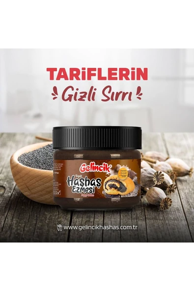 Gelincik Siyah Haşhaş Ezmesi 420 Gr Kase