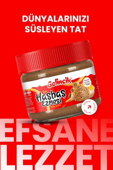 Gelincik Sarı Haşhaş Ezmesi 300 Gr Kavanoz - Resim 3