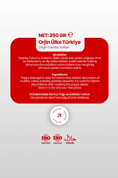 Gelincik Doğal Katkısız Mavi Haşhaş Tohumu 250 gr - Resim 4