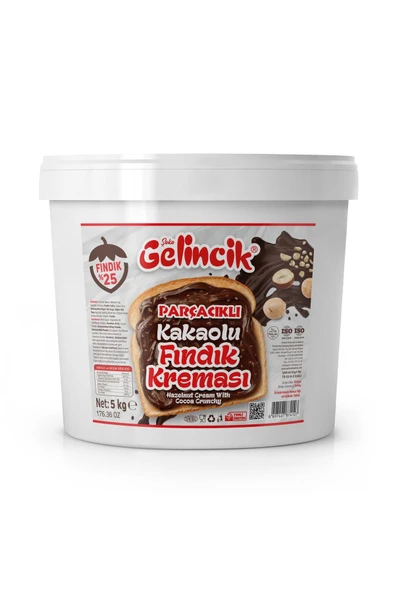 Gelincik Kahvaltılık Sürülebilir Doğal Katkısız 5kg Özel Üretim Kakaolu Fındık Kreması Parçacıklı