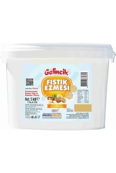 Gelincik Kahvaltılık Sürülebilir Doğal Katkısız 5kg Özel Üretim Parçacıklı Fıstık Ezmesi ürün görseli