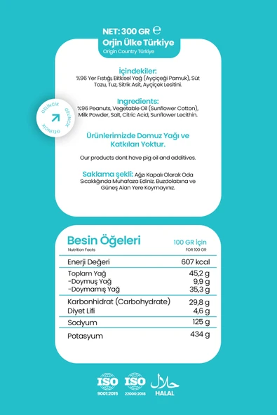 Gelincik Kahvaltılık Sürülebilir Doğal Katkısız 300gr Özel Üretim Şekersiz Parçacıklı Fıstık Ezmesi - Resim 4