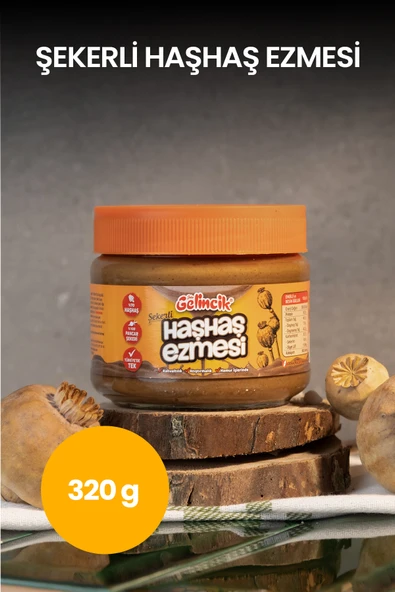 Gelincik Kahvaltılık Sürülebilir Doğal Katkısız 320gr Özel Üretim Şekerli Haşhaş Ezmesi ürün görseli