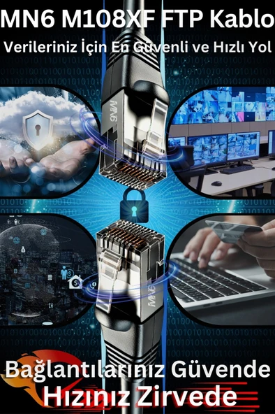 MN6 M108XF 240 Metre Internet Kablosu/FTP 0,60MM Cat6 23AWG/İKI Kat Korumalı/ethernet Kablosu 240 Metre/iç Dış Mekan Uyumlu/high Performance Cable - 9