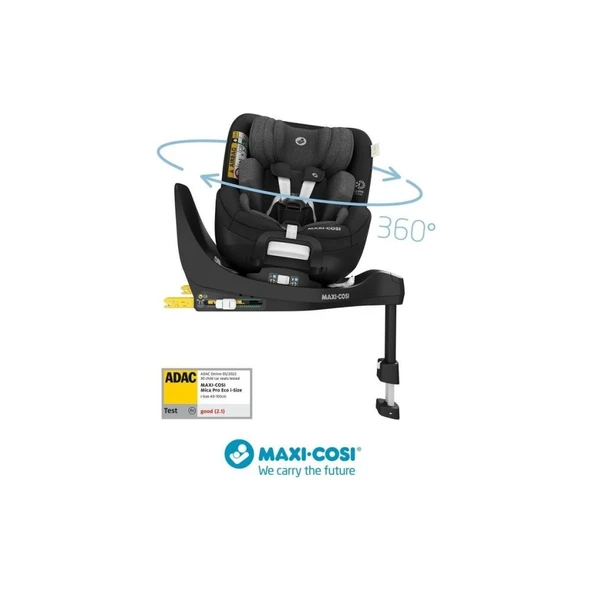 MaxiCosi Mica Pro Eco ISize Adac'Lı İsofix'Li 360 Dönebilir Yatabilir 018 Kg Bebek Oto Koltuğu Authentic Black