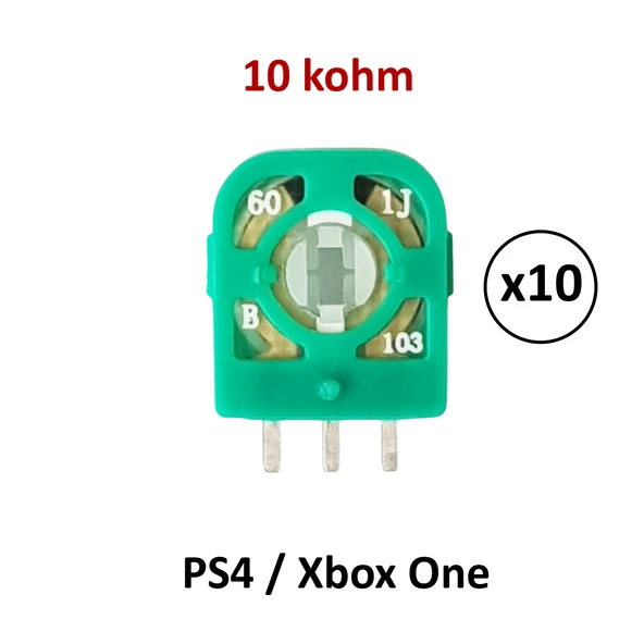 10 Adet PS4 Xbox One 10k Mikro Direnç Potans Switch Yeşil