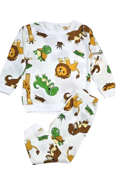 Dinazorlu Erkek Bebek Pijama Takım - 8